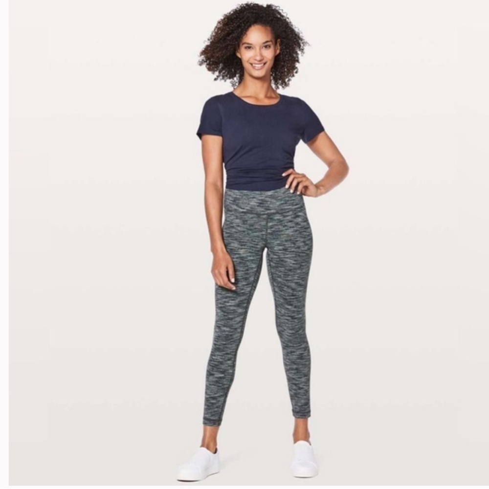 Lululemon Wunder Under High-Rise 7/8 Tight Wee Are From Space Black Slate Size 4